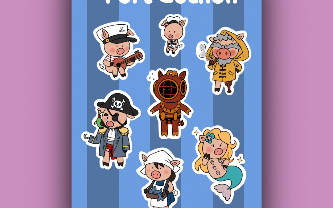 Port Cochon – Planche de stickers